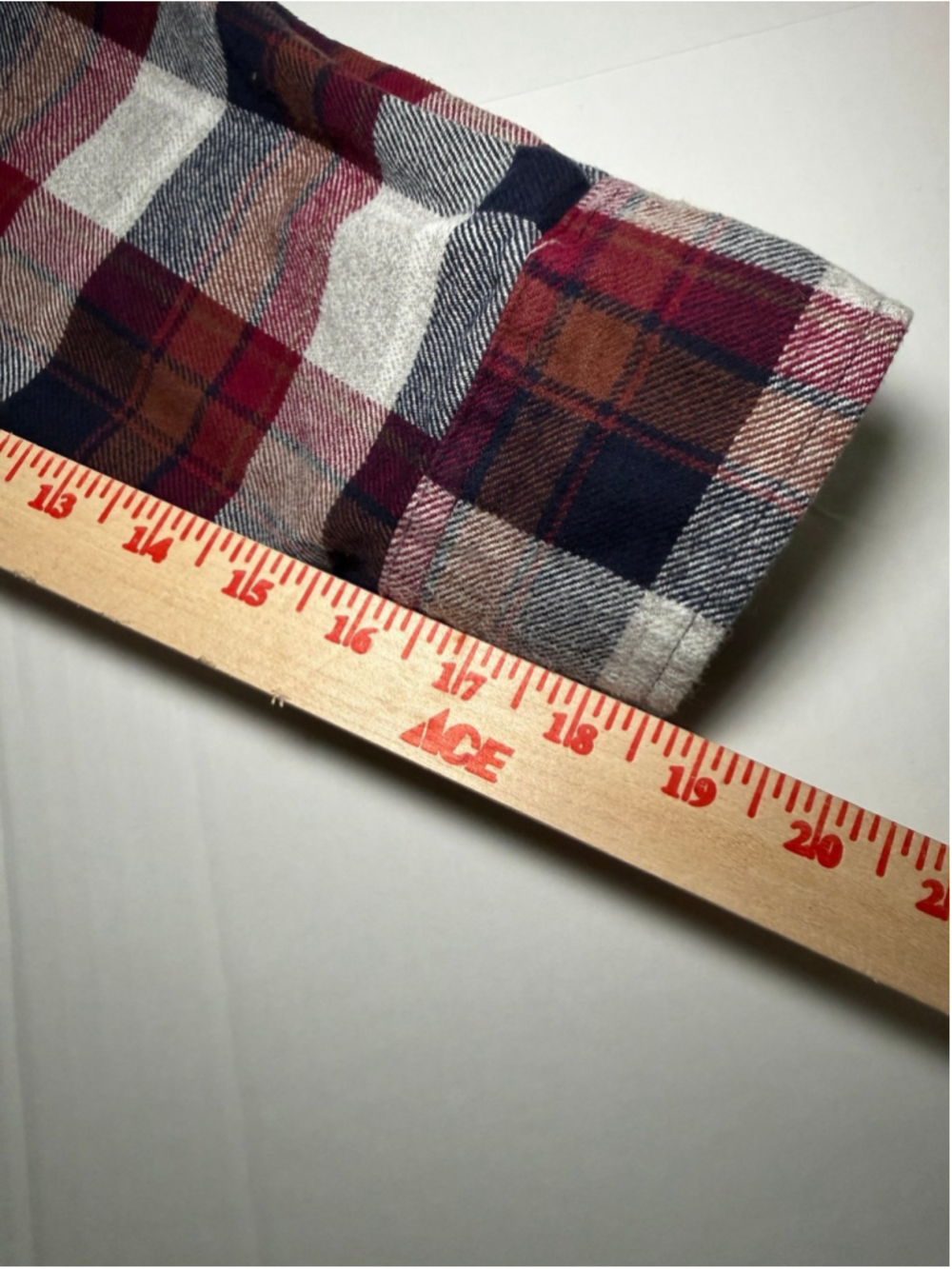 Flag & Anthem red, navy, and off-white plaid flannel sz L #fall #comfy - Picture 6 of 6